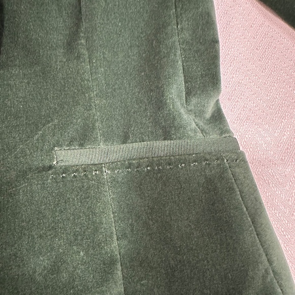 Tahari Velvet Blazer, Size 2, Green - Picture 7 of 8